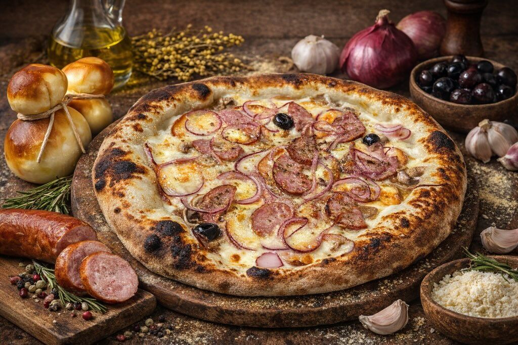 Pizza Salsiccia e Cipolle CasaMia — photo professionnelle