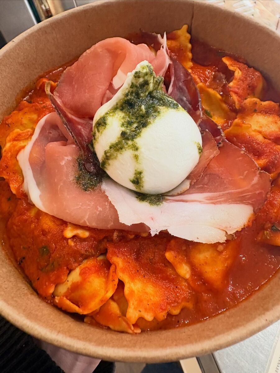 Ravioles burrata jambon cru pesto CasaMia